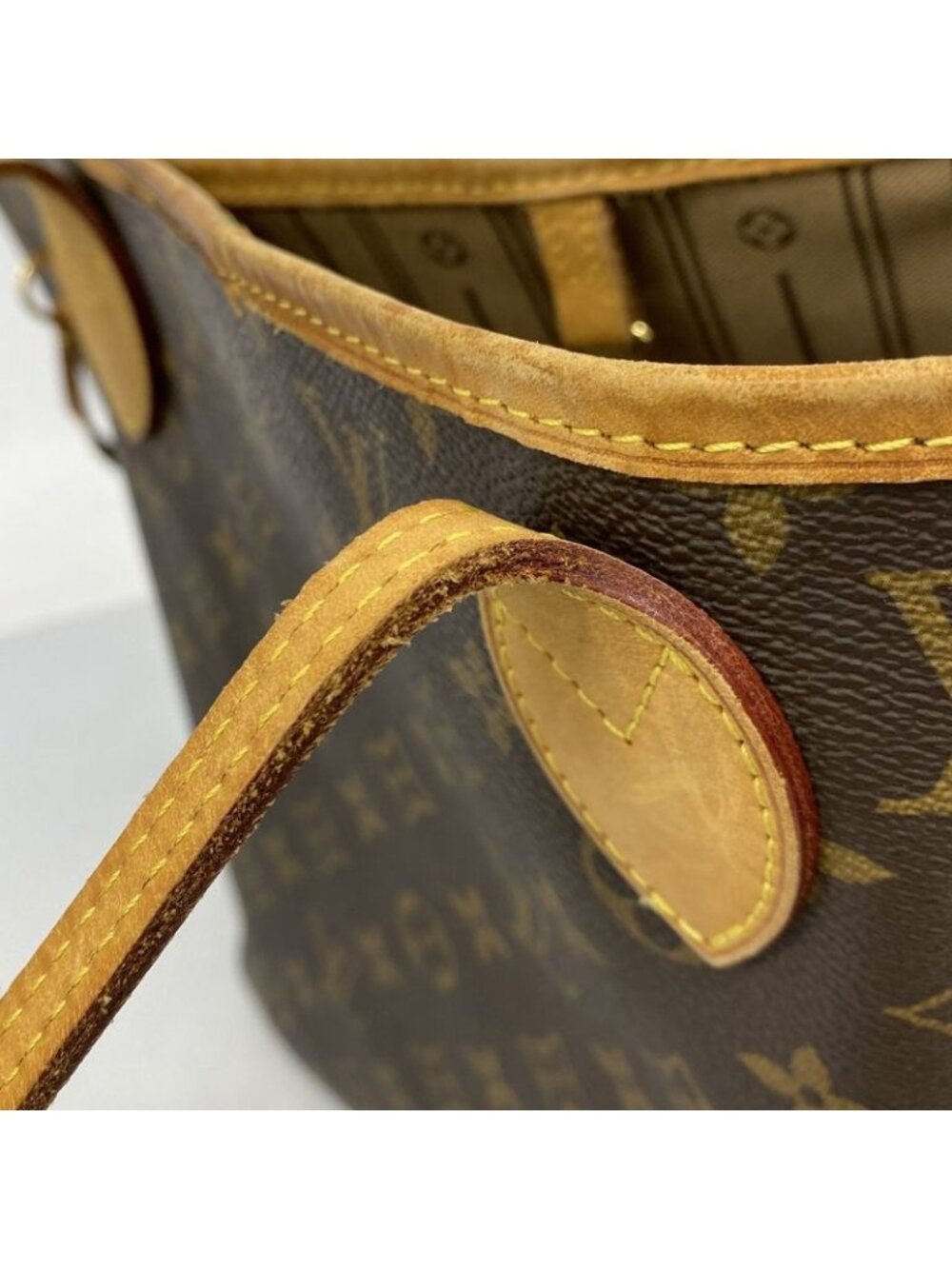 ★SOLD★ Louis Vuitton Tote Monogram Neverfull MM Brown - Picture 9 of 10